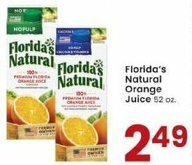 Albertsons Florida's Natural Orange Juice 52 oz offer