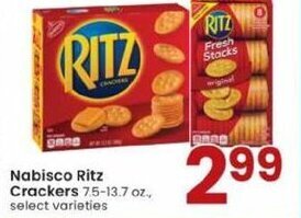 Albertsons Nabisco Ritz Crackers 7.5-13.7 oz offer