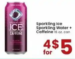 Albertsons Sparkling Ice Sparkling Water + Caffeine 16 oz offer