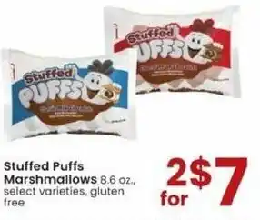 Albertsons Stuffed Puffs Marshmallows 8.6 oz offer