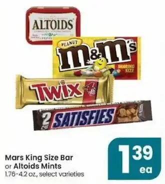 Albertsons Mars King Size Bar Or Altoids Mints 1.76-4.2 oz offer