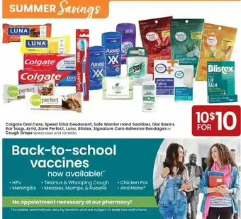 Albertsons Colgate Oral Care, Speed Stick Deodorant, Safe Warrior Hand Sanitizer, Dial Basics Bar Soap offer