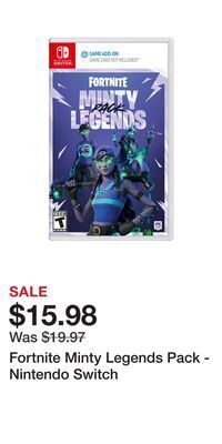 Game Stop Fortnite minty legends pack - nintendo switch offer