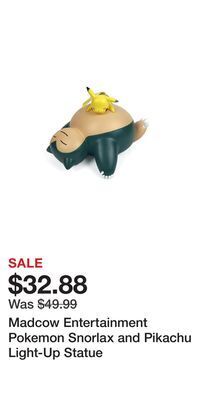 Game Stop Madcow entertainment pokemon snorlax and pikachu light-up statue offer