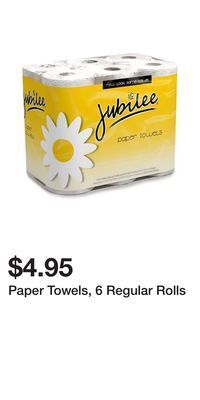 Big Lots Paper towels, 6 regular rolls offer