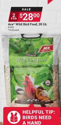 Ace Hardware Ace® wild bird food, 20 lb. offer