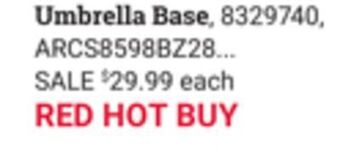 Ace Hardware Umbrella base offer