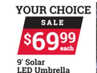 Ace Hardware 9' solar led umbrella offer