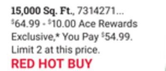 Ace Hardware Scotts turf builder lawn food, 15, 000 sq. ft. offer