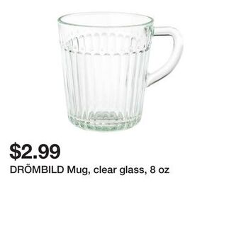 Ikea Drömbild mug, clear glass, 8 oz offer