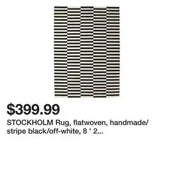 Ikea Stockholm rug, flatwoven, handmade/stripe black/off-white, 8 ' 2 x11 ' 6 offer