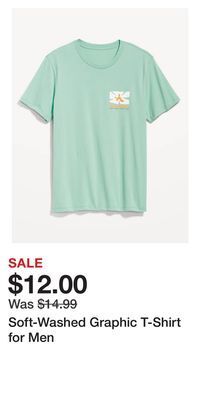 Old Navy Soft-washed graphic t-shirt for men offer
