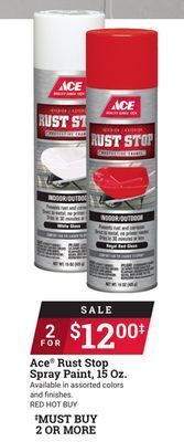 Ace Hardware Ace rust stop spray paint, 15 oz offer