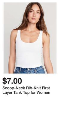 Old Navy Scoop-neck rib-knit first layer tank top for women offer