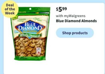 Walgreens Blue diamond almonds offer