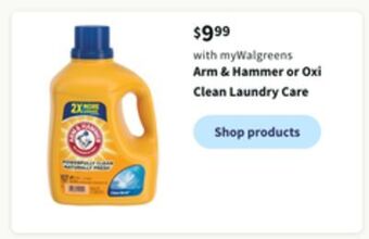 Walgreens Arm & hammer or oxi clean laundry care offer