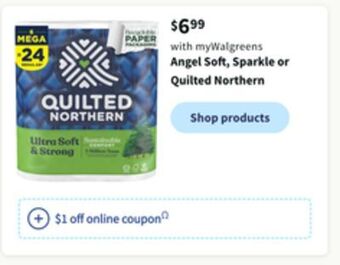 Walgreens Angel soft, sparkle or quilted northern offer
