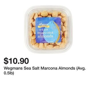 Wegmans Wegmans sea salt marcona almonds (avg. 0.5lb) offer