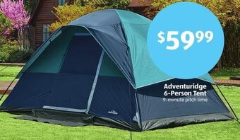 Aldi Adventuridge 6-Person Tent 9-minute pitch time offer