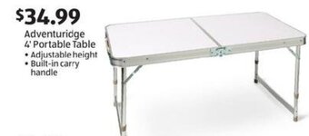 Aldi Adventuridge 4' Portable Table offer