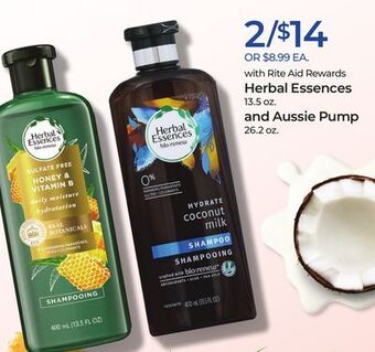 Rite Aid Herbal essences and aussie pump offer