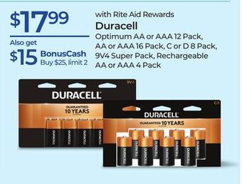 Rite Aid Duracell offer