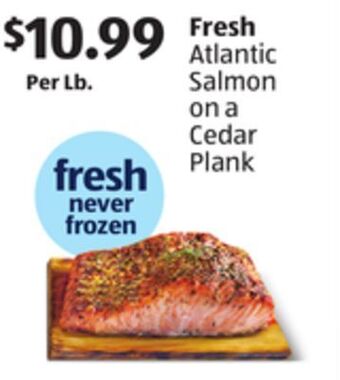 Aldi Fresh atlantic salmon on a cedar plank offer