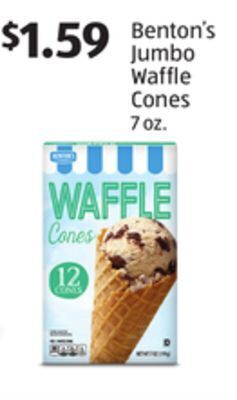Aldi Benton's jumbo waffle cones offer