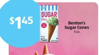 Aldi Benton's sugar cones offer