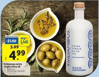Lidl Eridanous extra virgin olive oil offer