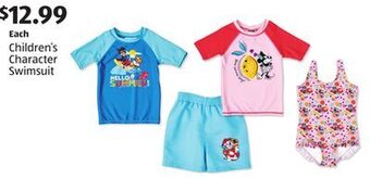 Aldi Children's character swimsuit offer