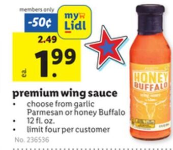 Lidl Premium wing sauce offer
