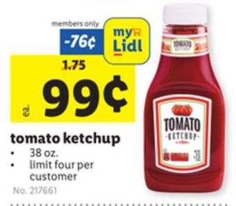 Lidl Tomato ketchup offer