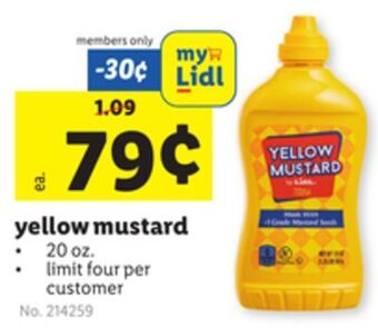 Lidl Yellow mustard offer