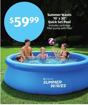 Aldi Summer waves 10' x 30 quick set pool offer