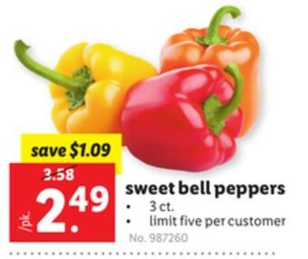 Lidl Sweet bell peppers offer