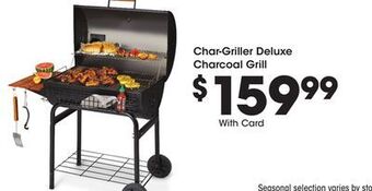 Kroger Char-griller deluxe charcoal grill offer