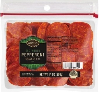 Kroger Private selection sliced pepperoni or salami cracker cuts offer