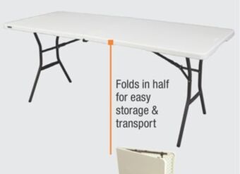 The Home Depot Lifetime 6' multi-purpose folding table offer