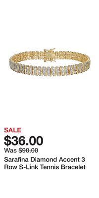 Kohl's Sarafina diamond accent 3 row s-link tennis bracelet offer