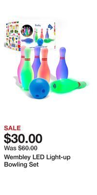 Kohl's Wembley led light-up bowling set offer