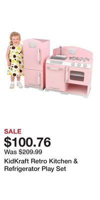 Kohl's Kidkraft retro kitchen & refrigerator play set offer