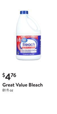 Walmart Great value bleach offer