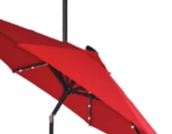 Ocean State Job Lot 9' aluminum market umbrella with solar led lights offer