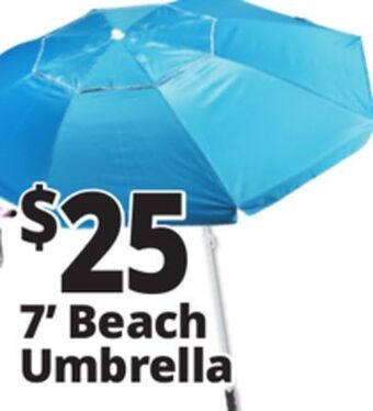 Ocean State Job Lot 7' fiberglass tilting beach umbrella offer