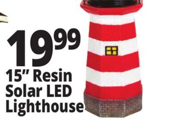 Ocean State Job Lot Solar lighthouse with rotating led light, 15 offer