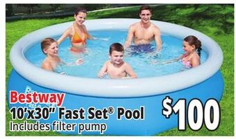 Ocean State Job Lot Bestway 10' x 30 fast set above ground pool offer
