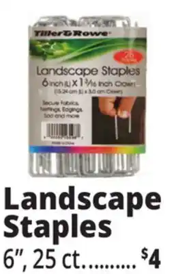Ocean State Job Lot Tiller & rowe landscape staples, 6, 25 count offer