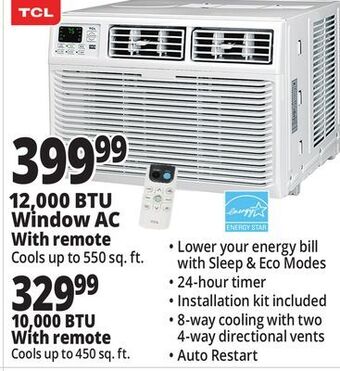 Ocean State Job Lot Tcl window air conditioners offer