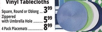 Ocean State Job Lot Vinyl tablecloths offer